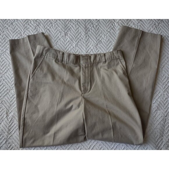 George Boys Husky Pants Straight Leg Adjustable Waist Tan Khaki Size 18H Husky - Picture 3 of 8